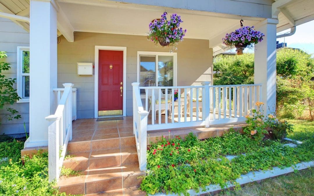 improve curb appeal by painting the front door